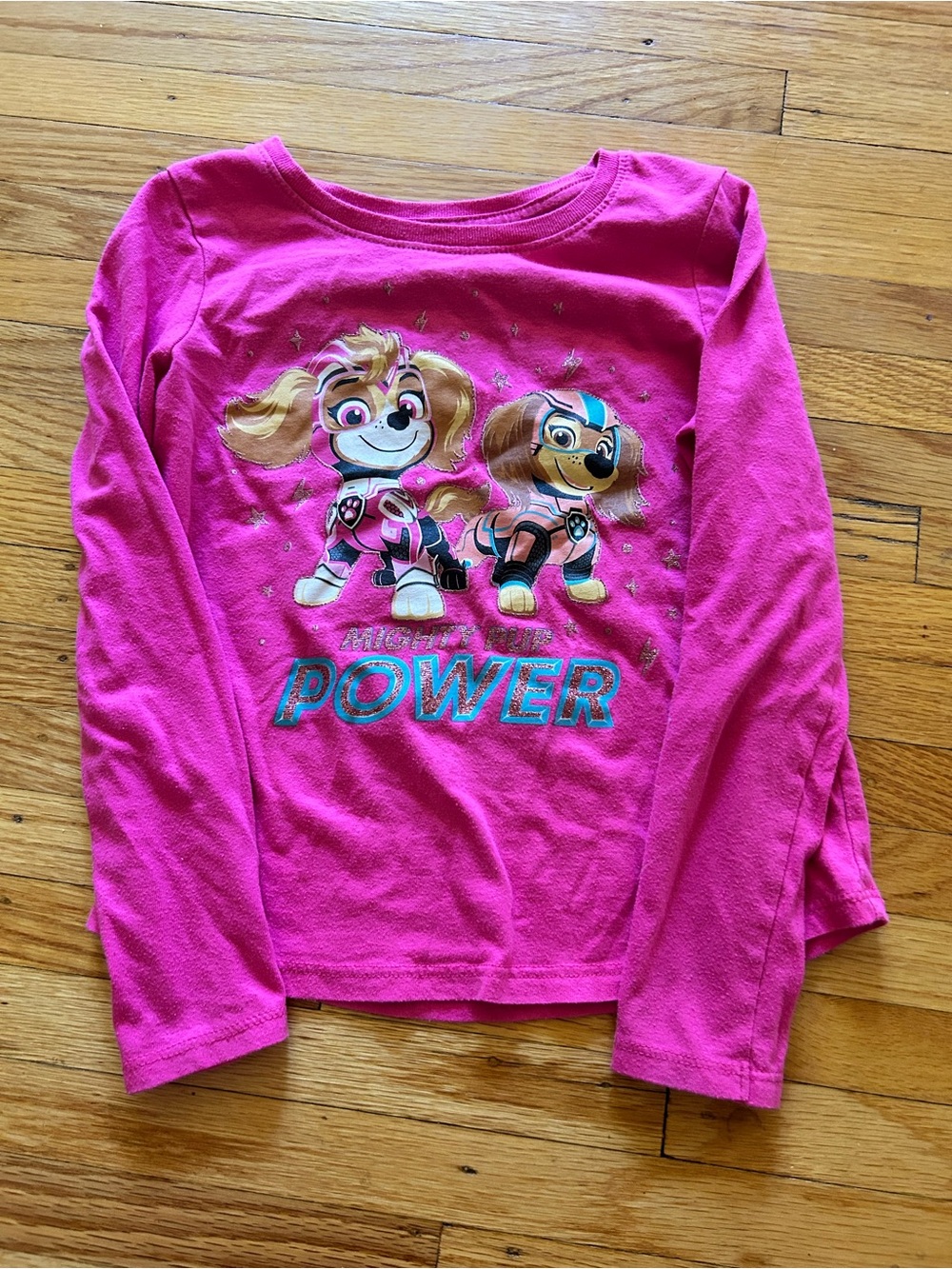 Paw Patrol Girls Bright Pink Long-Sleeve 'Power' Tee